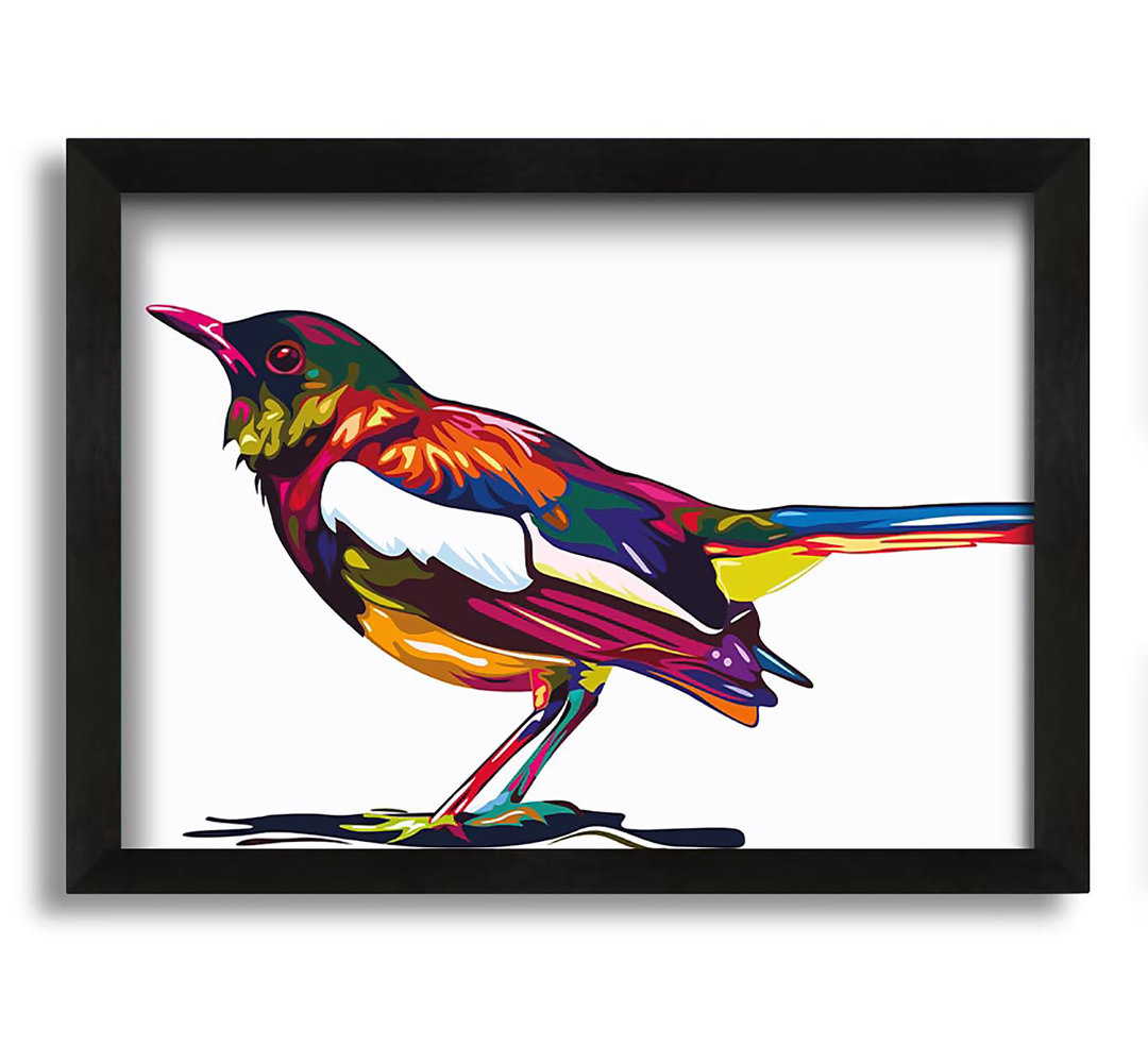 Colour Splash Blackbird - Einzelner Bilderrahmen Kunstdrucke