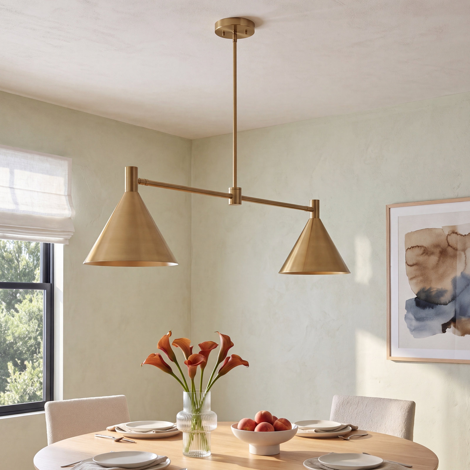 Moderne 2-Light Chandelier