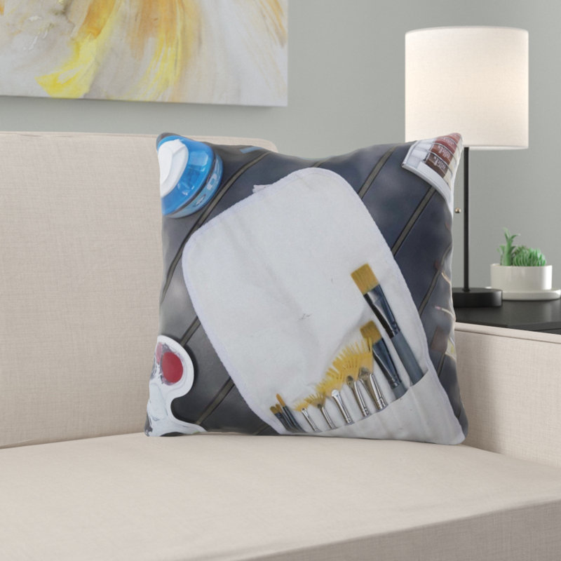 Coussin décoratif art Bolte, Microsuède, Intérieur