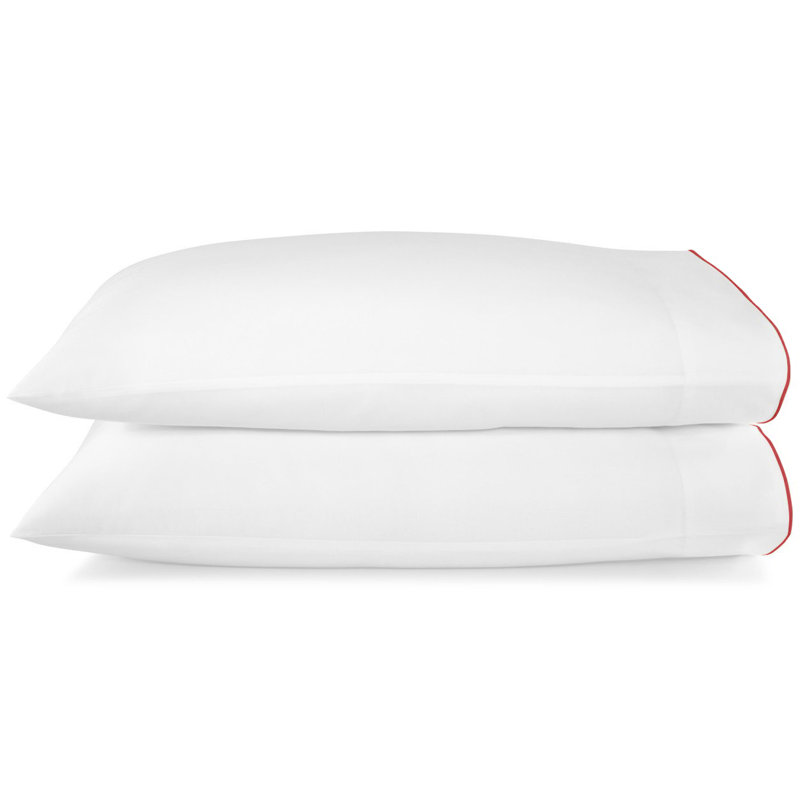 Melody 420 Thread Count Egyptian-Quality Cotton Sateen Pillowcase, White, King