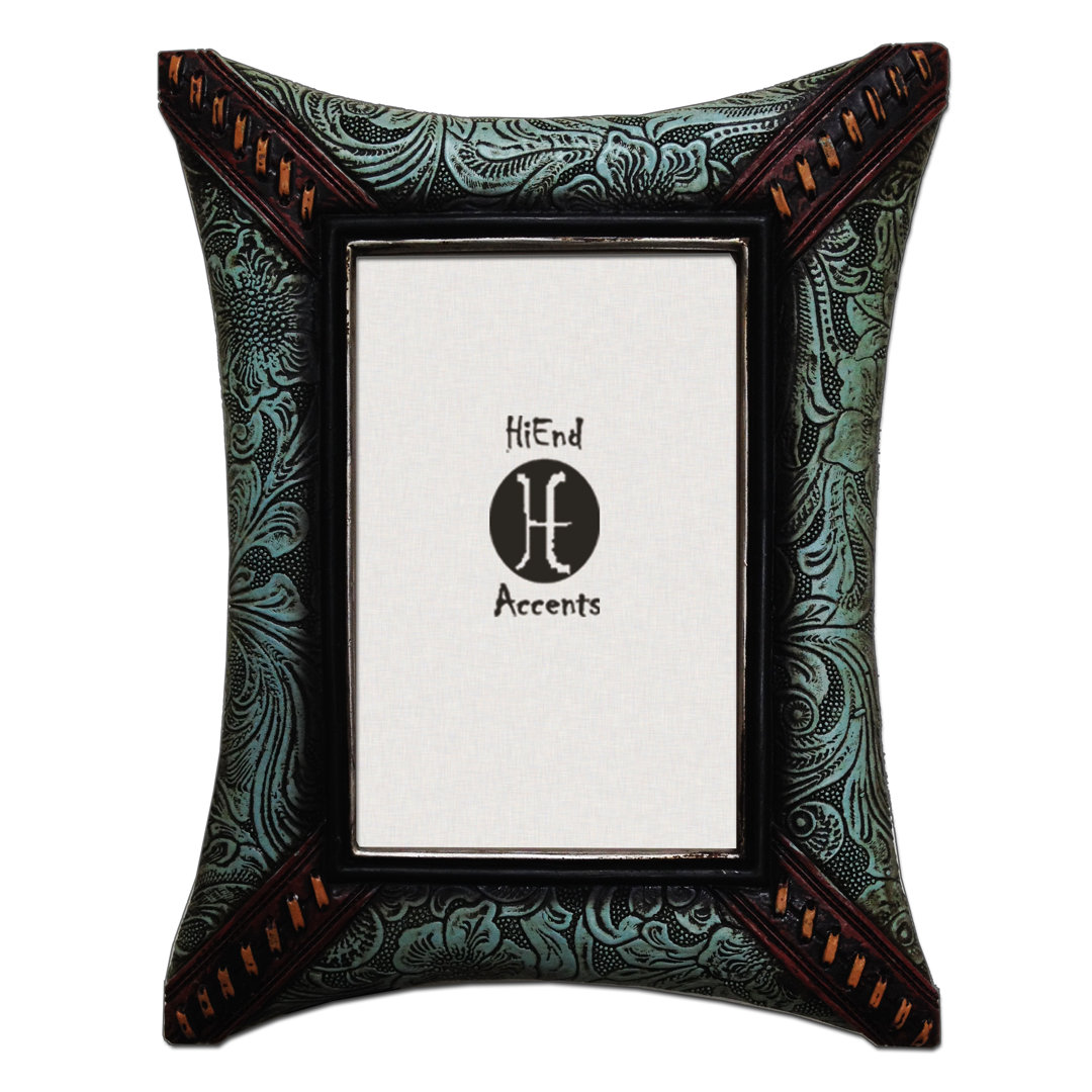 Faux Leather Embossed Picture Frame (Set of 2) Paseo Road by HiEnd Accents