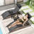 60'' Long Reclining Chaise Lounge Set with Cushions and Table-88414029