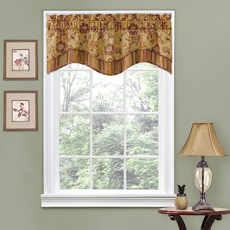 Chrystene Floral Scalloped Window Valance