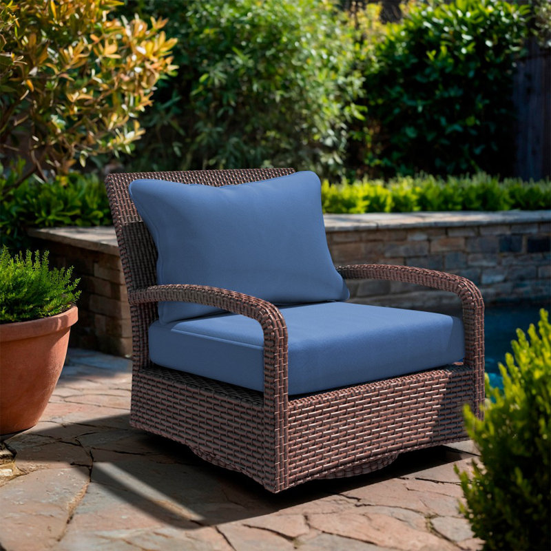  Deep Seat Cushion, 24" X 48" X 5.5", Premium Memory Foam Core With Rolled Front & Boxed Edge Seat, Solstice Olefin Fabric, Patio Cushions For Outdoor Sofas & Loveseats