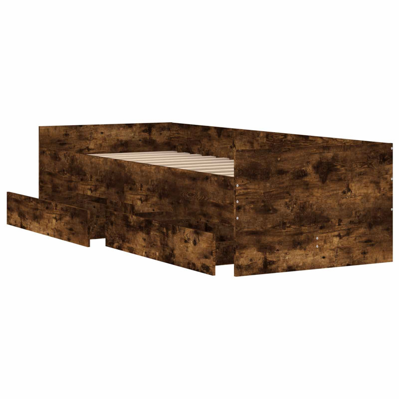 Bed Frame, Smoked Oak