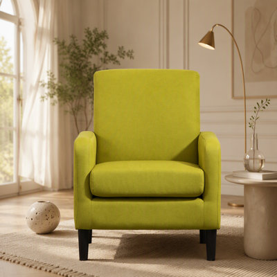Chaise d'appoint rembourrée, fauteuil moderne avec structure en bois, chaise simple pour le salon, la chambre à coucher