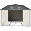 Abri de jardin 3 x 3,6 m (10 x 12 pi) en acier antirouille gris robuste, avec châssis de plancher, étanche, grande porte, construction haute résistance, résistant à la neige, conception intelligente.