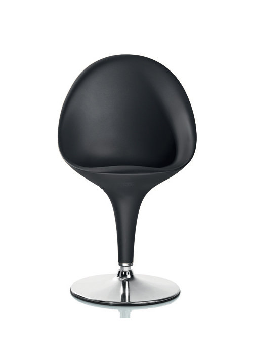 Chaise de réception en plastique l 20 po Bombo, Noir