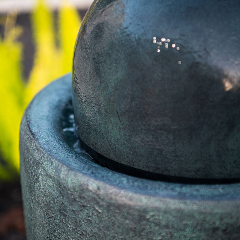 Fontaine avec lumière résistante aux intempéries Jiron, Vert olive
