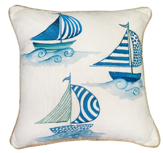 Abstract Blue Sqaure Cushion