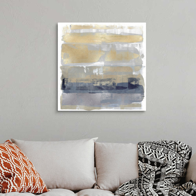 Reproduction d’art sur toile, "astract expressions or" par David Moore, H 30 po x l 30 po x P 1,25 po, Toile tendue