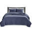 Courtepointe réversible bleu marine pour lit simple / simple TG et hygiénique TG, avec des caractéristiques chaleureuses-124253778