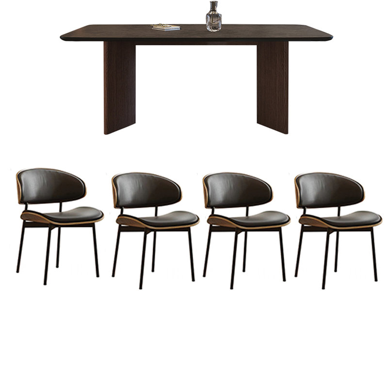 Ensembles de table à manger en ardoise vintage de qualité supérieure., H 29,53 po x L 55,12 po x l 31,5 po
