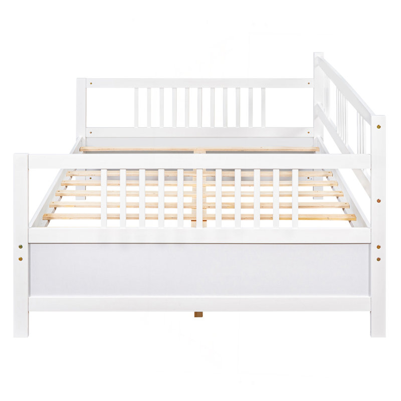 Lit de jour double avec pieds de support, blanc, Complet/Double, Blanc