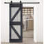 Porte de grange à panneaux en bois massif à finition K Series avec trousse de quincaillerie d'installation - assemblage requis-85421463-113959053