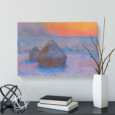 Haystacks Vol.2 by Claude Monet - Wrapped Canvas Painting