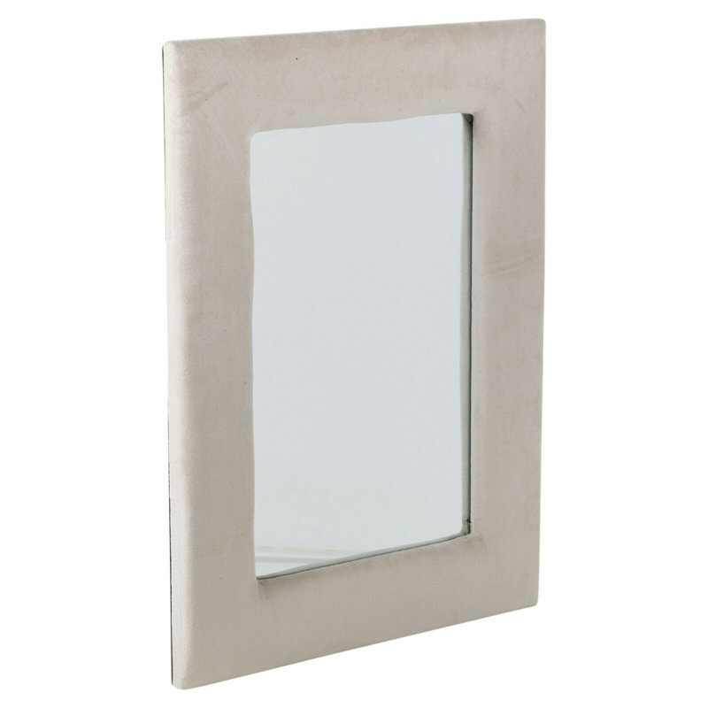 Lemke Flat Wall Mirror, Cream