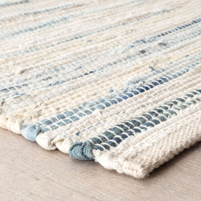 Denim Rag Handwoven Cotton Rug