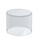 Clear Acrylic Cylinder Display, Plastic Round Container and Riser, 8"W x 8"H