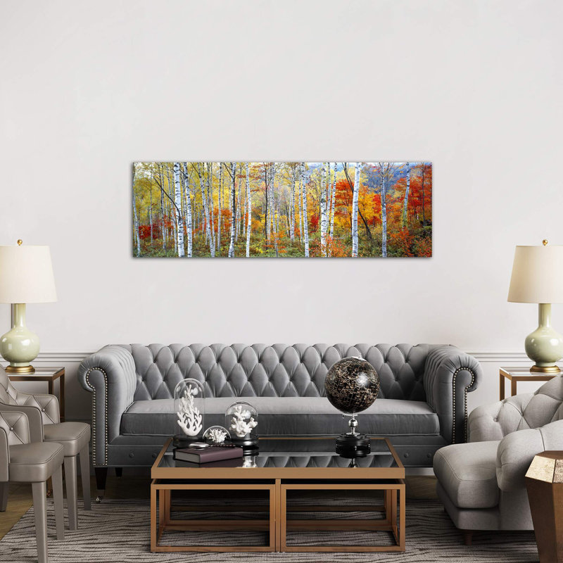 Fall Trees, Shinhodaka, Gifu, Japan - Wrapped Canvas Panoramic Print, 182.88 cm H x 60.96 cm W