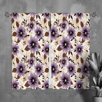Rideaux à motif floral - 6131