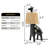 13.8 in. Black Giraffe-Shaped Resin Base Table Lamp with Raffia Shade, Built-in LED for Kids Rooms, Nurseries, Bedroom Nightstands or Playful Home Decor -2067385896