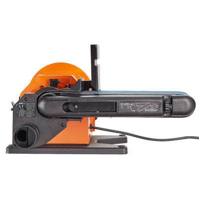 Table de travail professionnelle avec ponceuse à disque de 6 po et ponceuse à bande de 4 po x 36 po avec moteur à induction 5A pour le travail du bois et le travail du métal