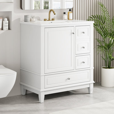 Meuble-lavabo avec trois tiroirs