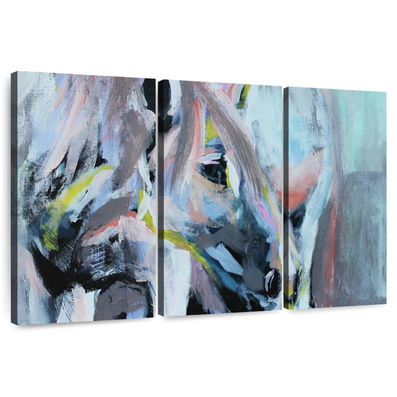 Peinture de cheval I, H 42 po x l 65 po