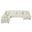 Canapé modulaire surdimensionné de 129 po en forme de U Canapé-lit moderne recouvert de velours côtelé doux avec une chaise longue pour le salon-769646816