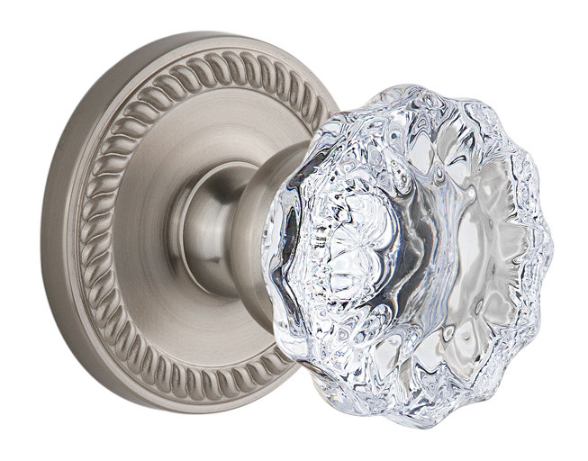 Rosace Grandeur Newport, Nickel satiné