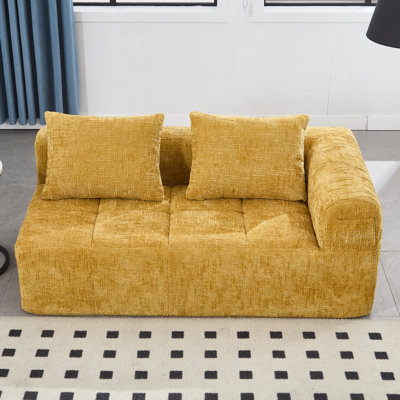 Canapé modulaire en chenille pour appartement - éponge confortable, apparence élégante, mousse de salon ergonomique au toucher moderne, coin salon spacieux et relaxant