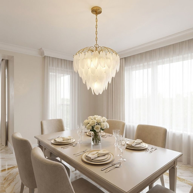 Boa 9-Light Chandelier in Warm Brass by Breegan Jane, 6 Lights