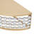 Gold Metal Half-Moon Room Wall Shelf with Crystal Embellishments, Set of 2 
