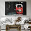 Impression sur toile rouge rétro Kettlebell-98865574