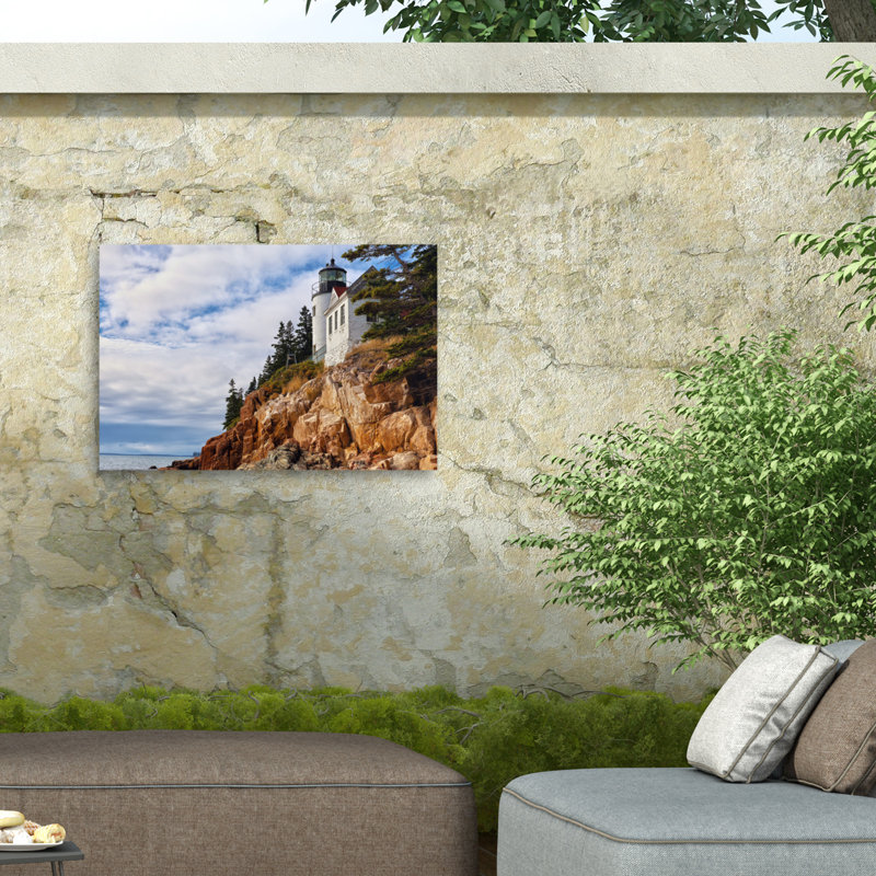 Mitch Catanzaro Bass Harbor Lighthouse Outdoor  Canvas, 22" H x 32" W