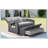 Wicker Rattan Double Chaise Lounge, 2-Person Reclining Daybed with Adjustable Back and Cushions, Free Furniture Protection Cover