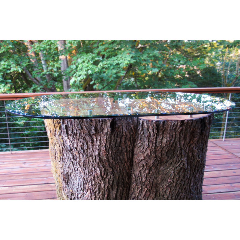 44 po x 84 po. Plateau de table ovale en verre trempé 1/2 po et verre trempé biseauté de 1 po d'épaisseur
