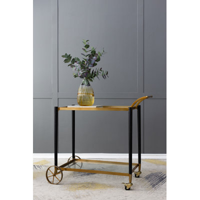 Gaddy Solid Wood Bar Cart