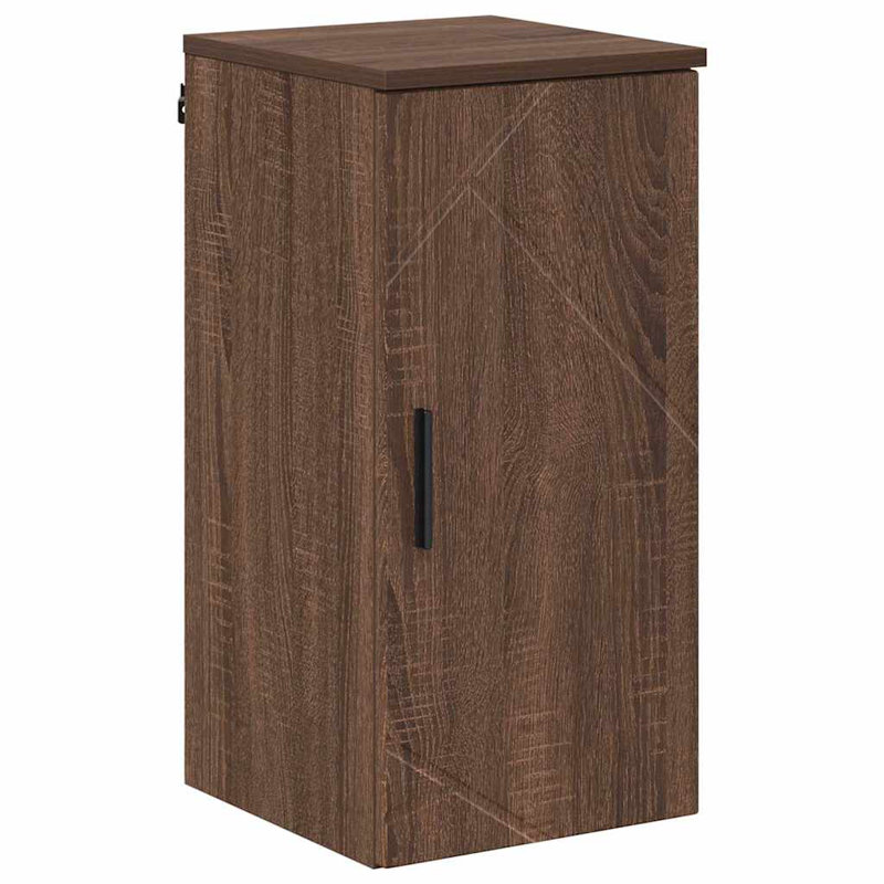 30cm Wall Mounted Bathroom Vanity Base Only, Brown Oak