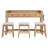 4-Piece Dining Bar Table Set With 3 Upholstered Stools, Multifunctional Dining Table With 3 Drawers,USB Port And A Power Strip