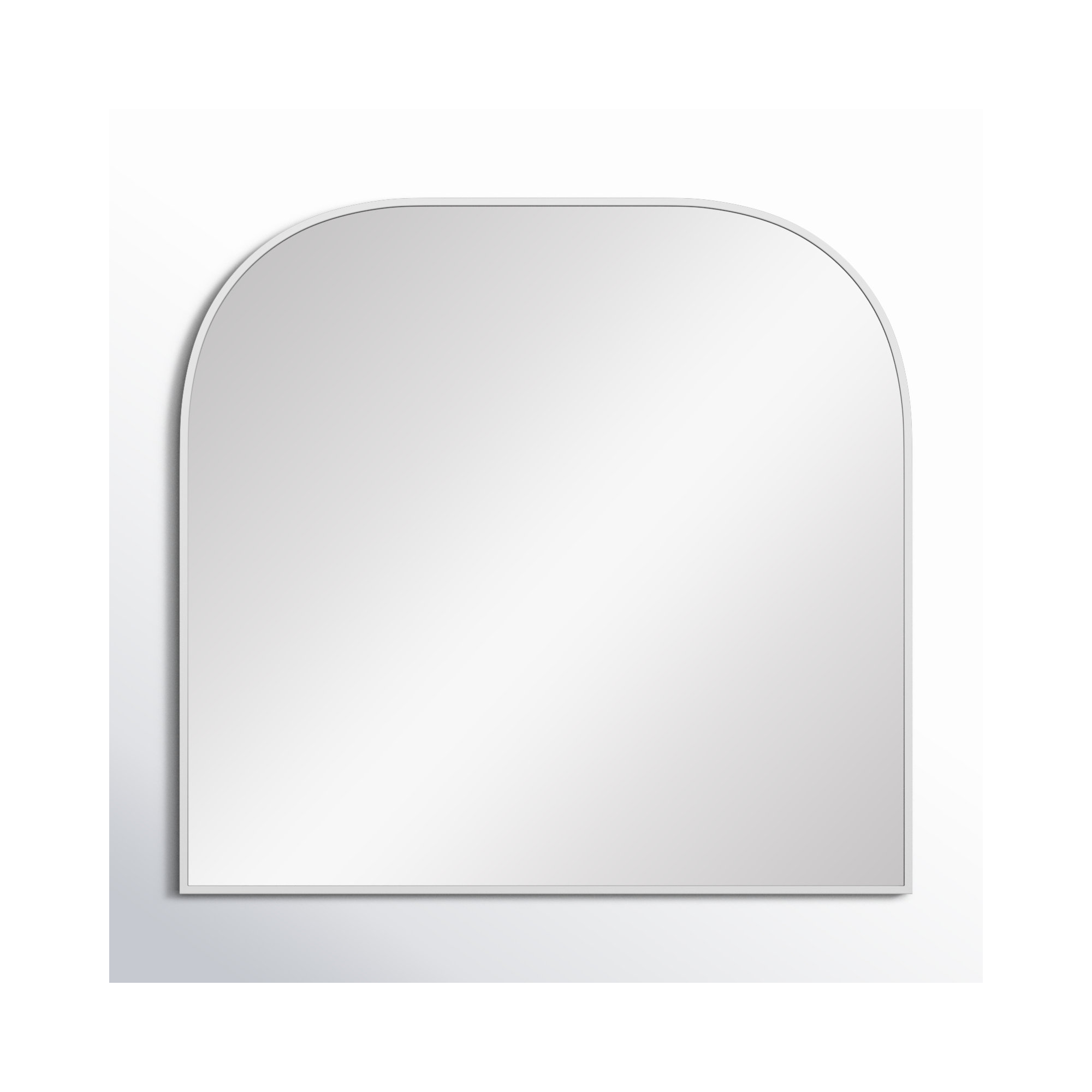 Sabine Metal Wide Arch Wall Mirror, Silver, 38" x 40"
