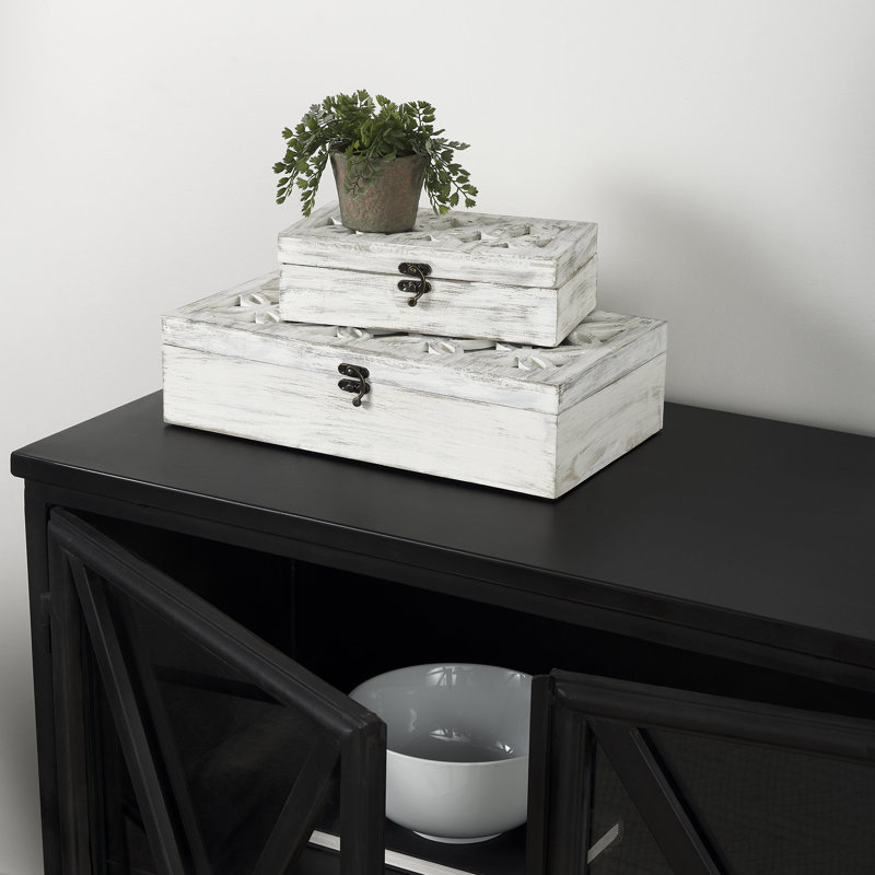 Cranbrook 2 Piece Solid Wood Decorative Box Set