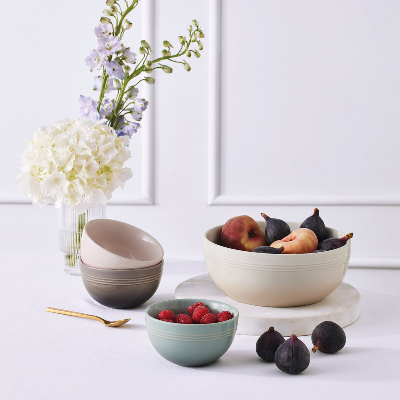 Le Creuset Stoneware Coupe Snack Bowl, 12cm, Grey