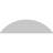 72"W x 19"H x 2"P Segment Arch Sunburst Architectural Grade PVC Pediment-41857016
