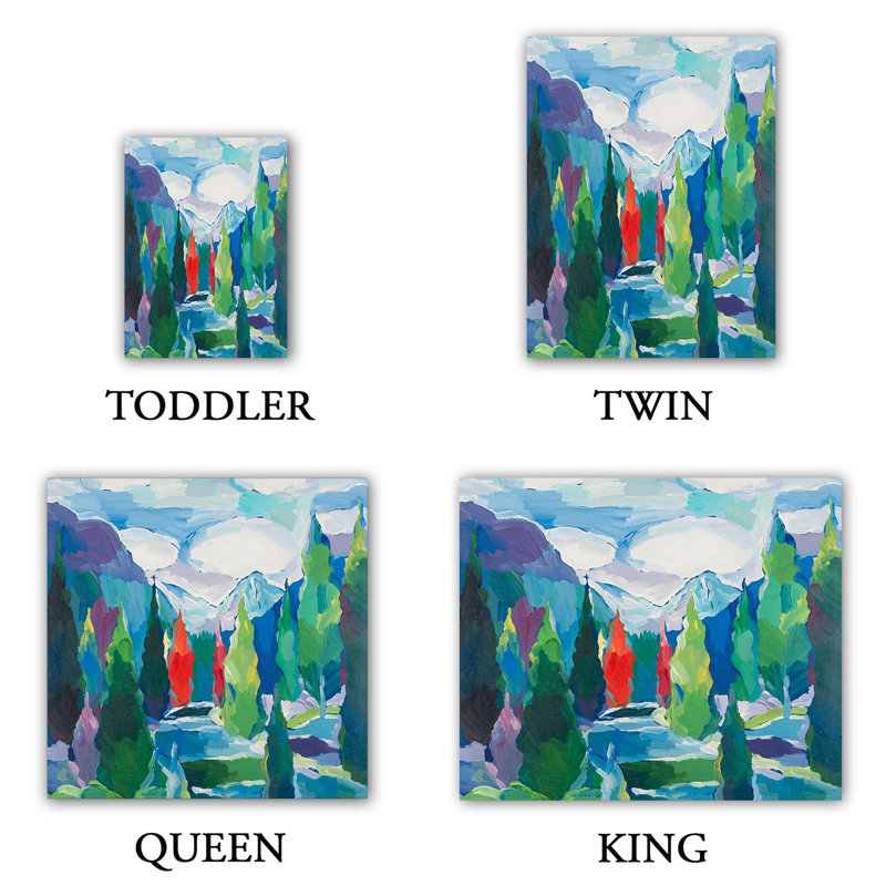 Ensemble de housse de couette whispering river, 1 housse simple + 1 taie standard