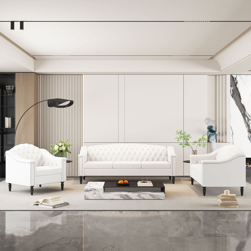 3 - Piece Velvet Living Room Set