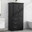 Armoire de rangement haute et large Geddy avec portes pour salle de bain / bureau-1841459413