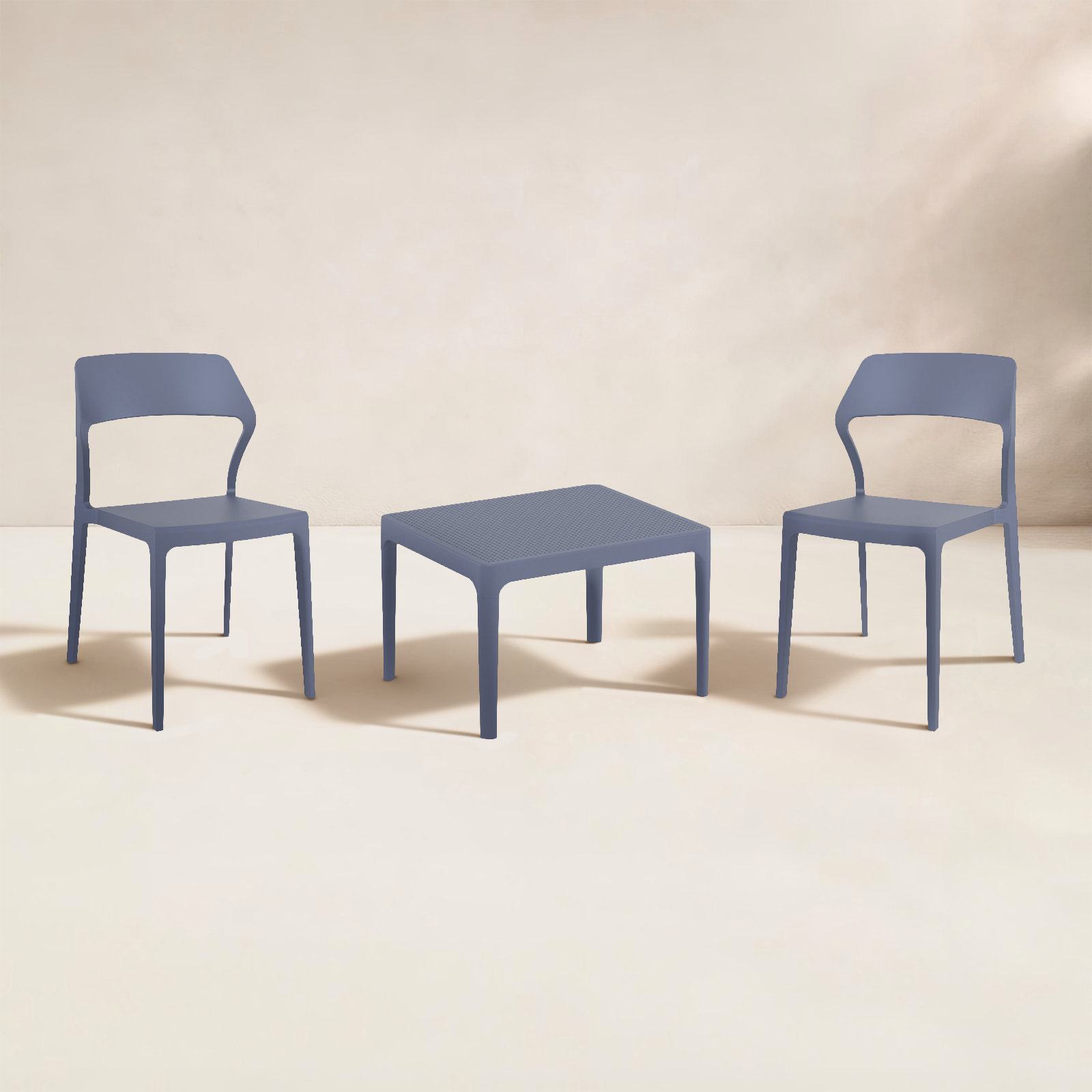 Farrah 2-Person Patio Seating Group, Dark Gray