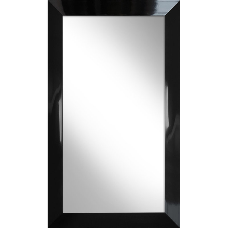 Faynett Flat Mirror, 115 cm H x 65 cm W, Black